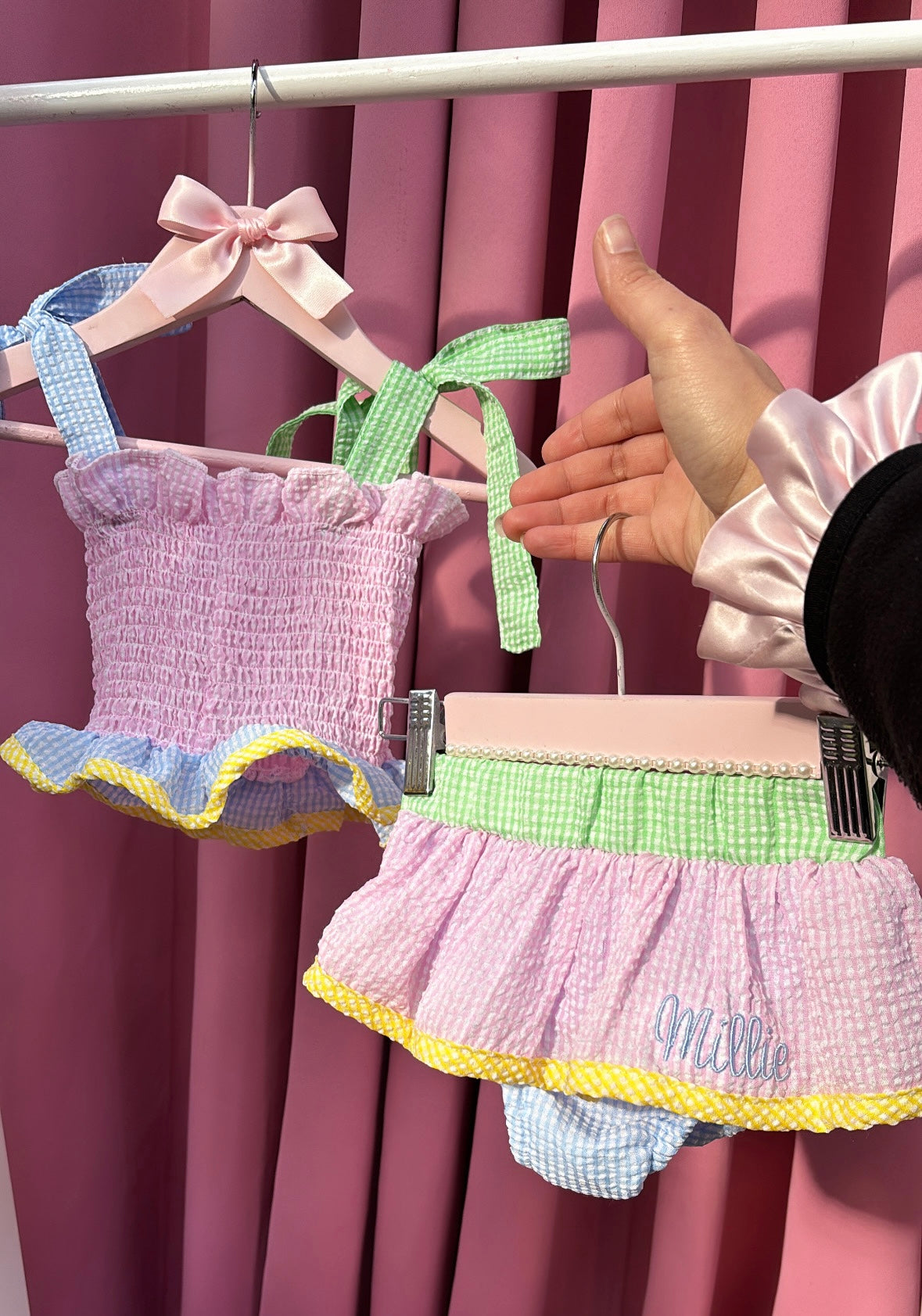 GIRLS & BOYS MATCHING SEERSUCKER SWIMWEAR (10-20 WORKING DAYS)