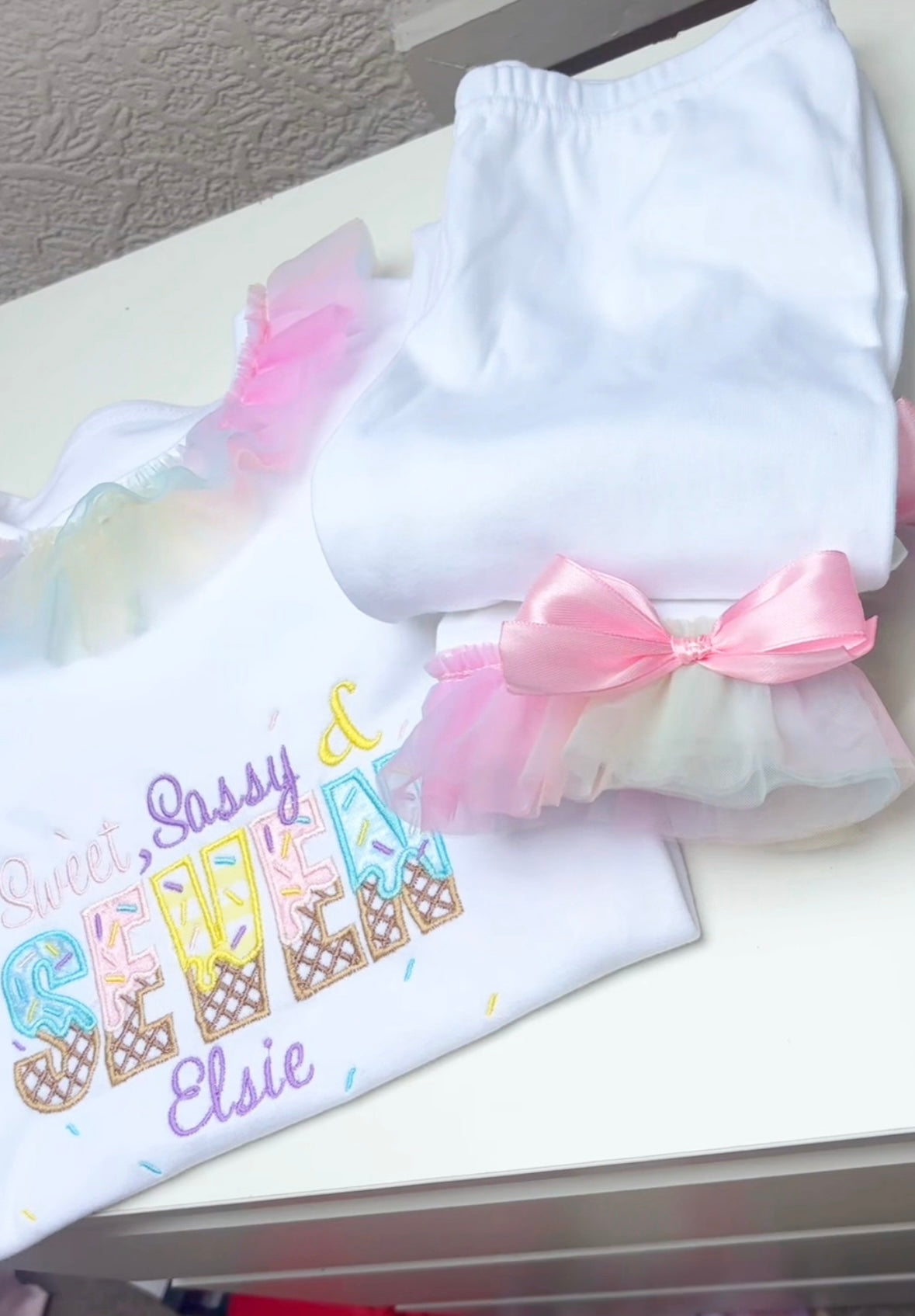 SWEET SASSY AND… WHITE PERSONALISED PYJAMAS 2-4 WEEKS