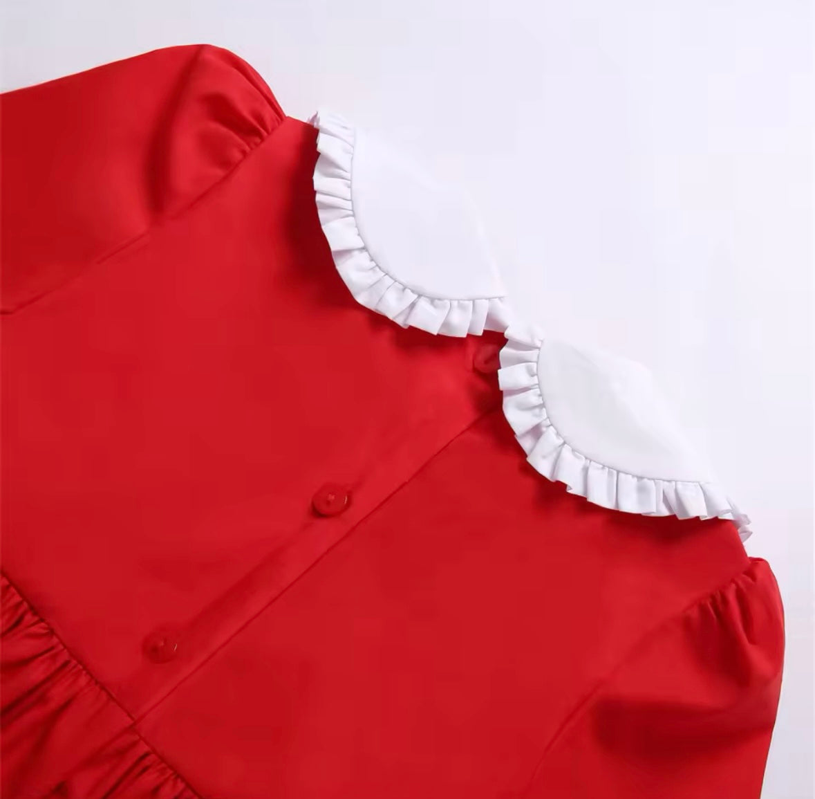 RED SMOCKED SNOWMAN CHRISTMAS DRESS (10-20 WORKING DAYS)