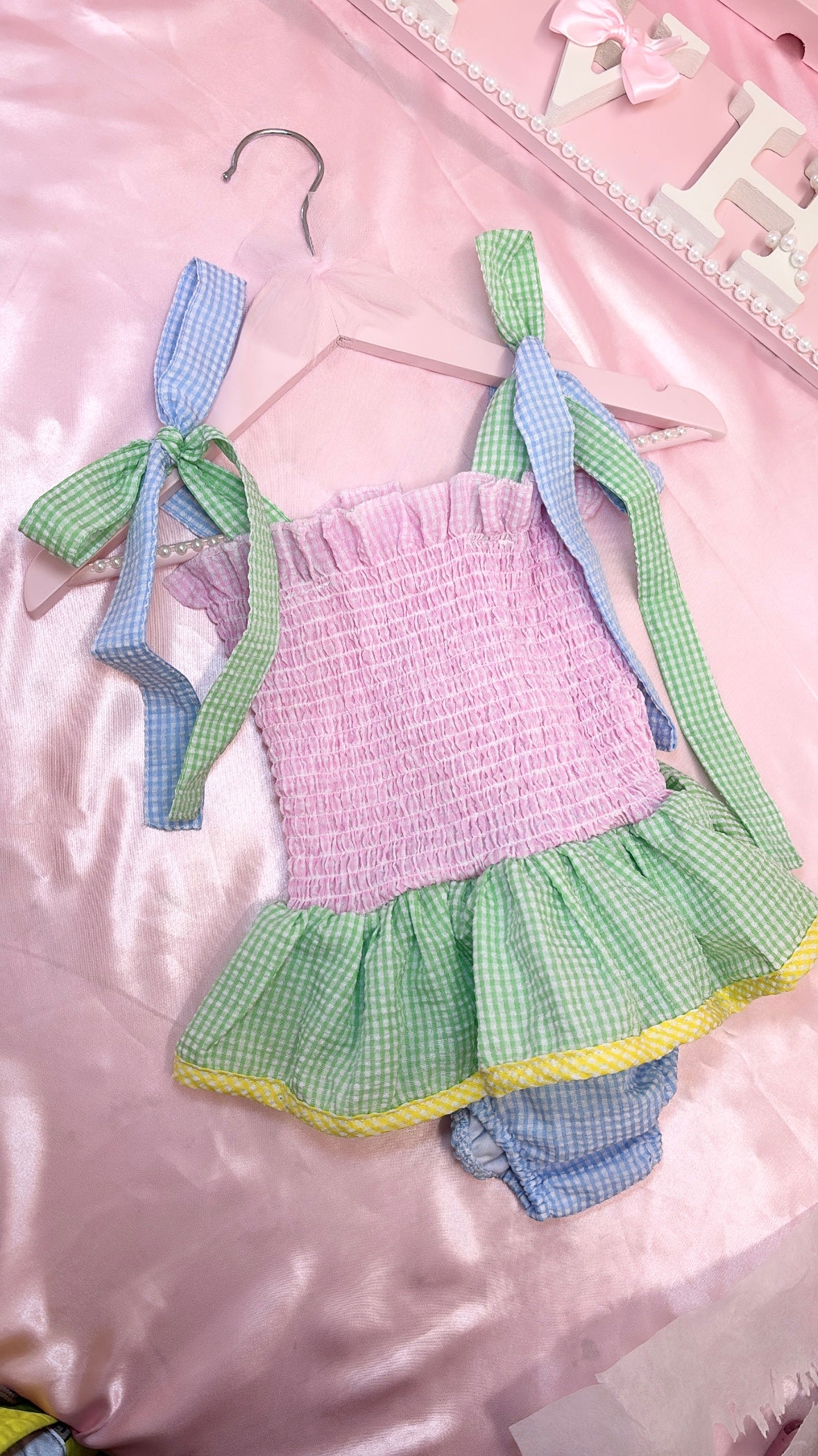GIRLS & BOYS MATCHING SEERSUCKER SWIMWEAR (10-20 WORKING DAYS)