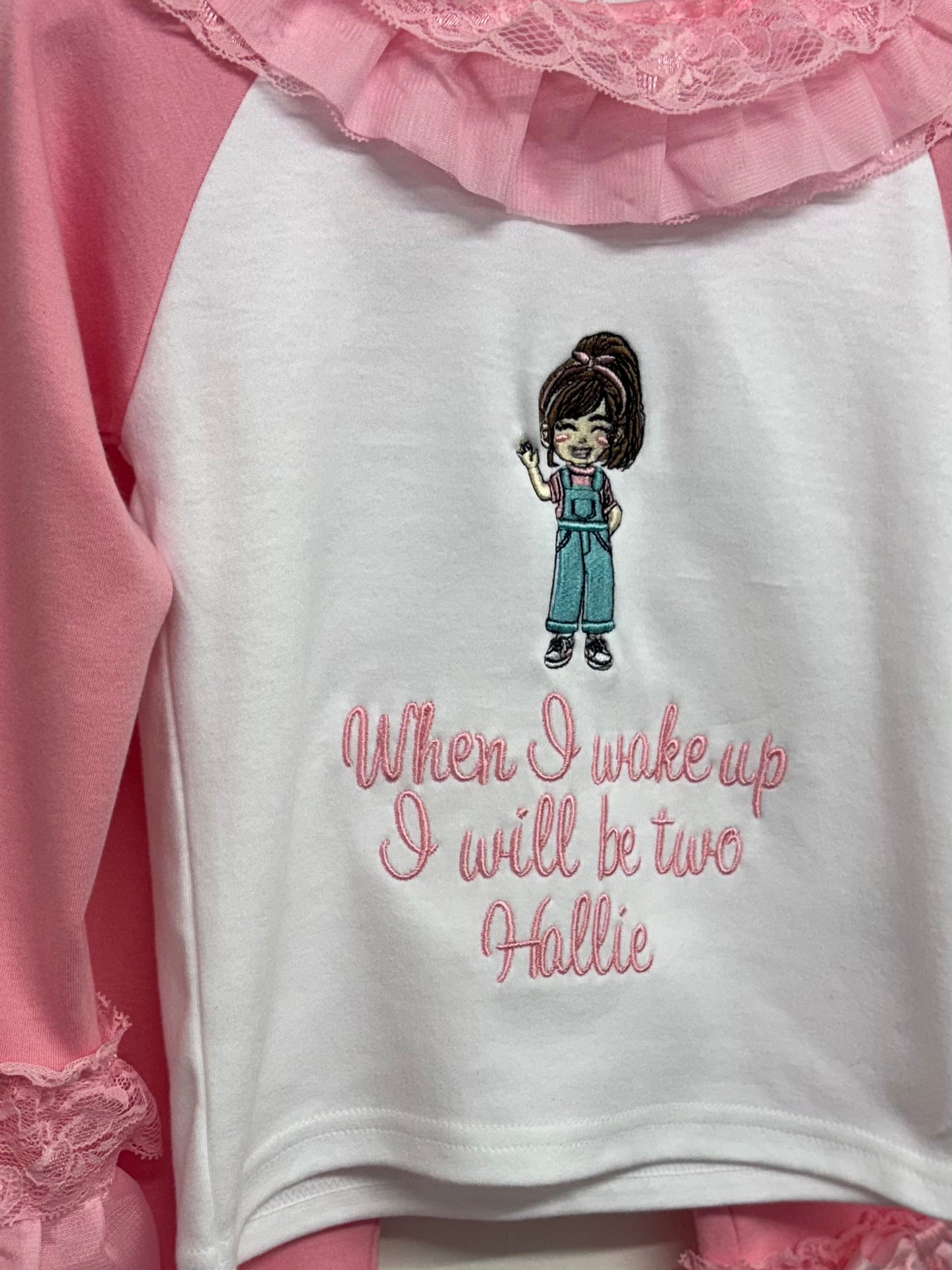 PINK MS RACHEL PERSONALISED PYJAMAS 2-4 WEEKS