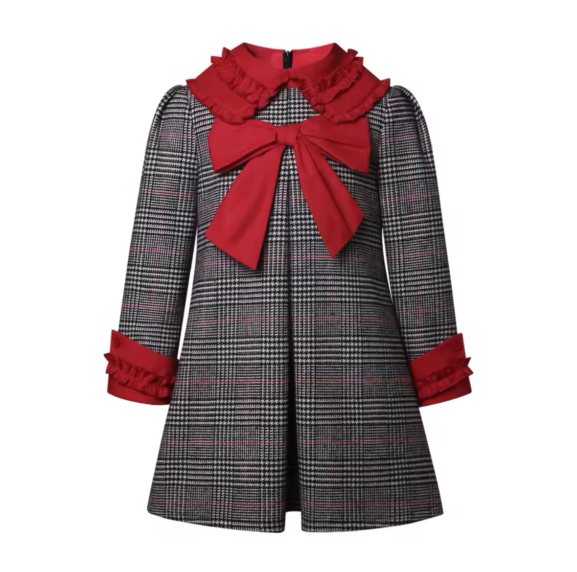 GREY PLAID & RED RUFFLE CHRISTMAS DRESS (10-20 WORKING DAYS) MYDOLLHOUSE GREY PLAID & RED RUFFLE CHRISTMAS DRESS (10-20 WORKING DAYS) MYDOLLHOUSE