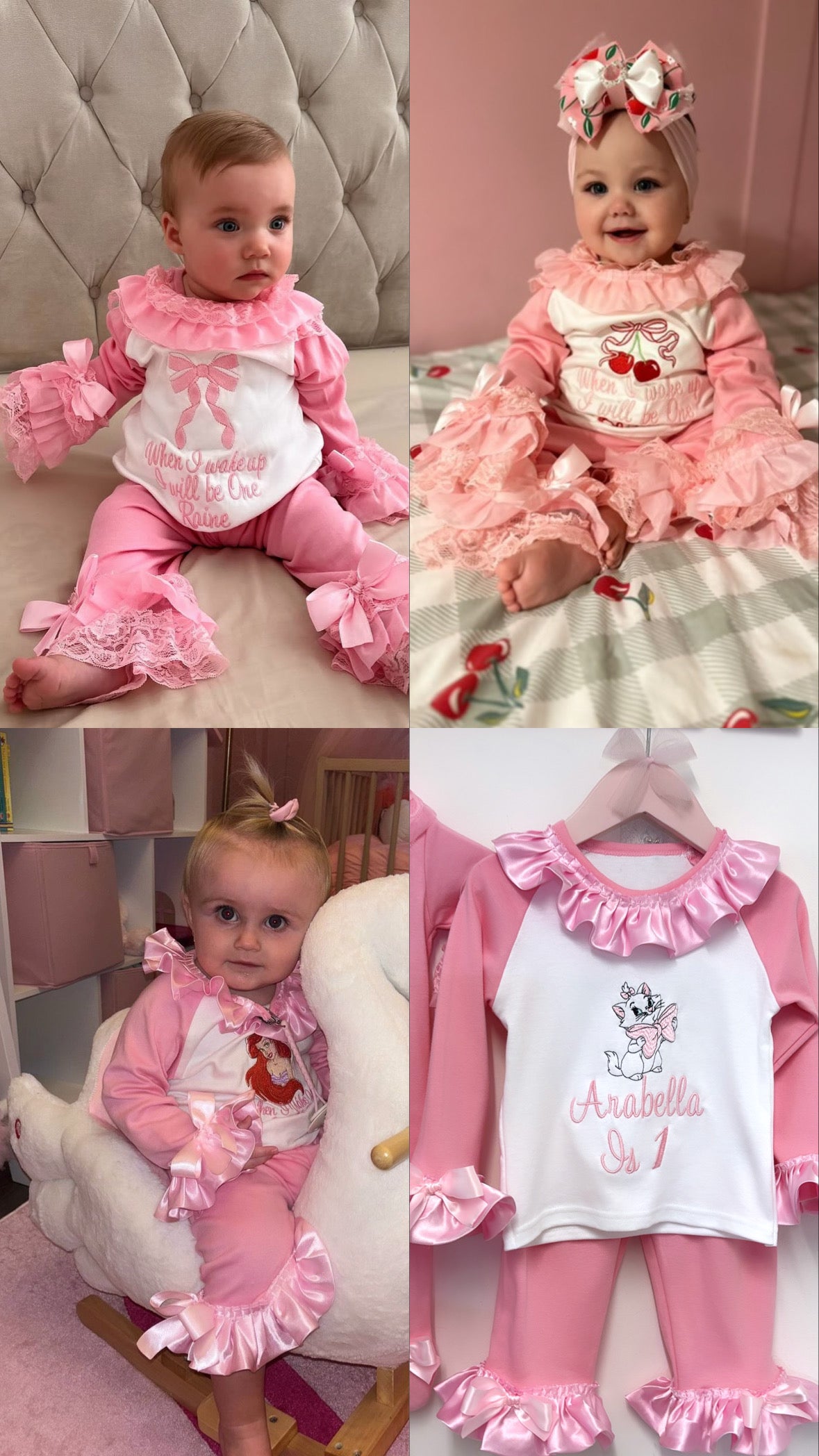 DESIGN YOUR OWN PINK CHARACTER PERSONALISED PYJAMAS 2-4 WEEKS
