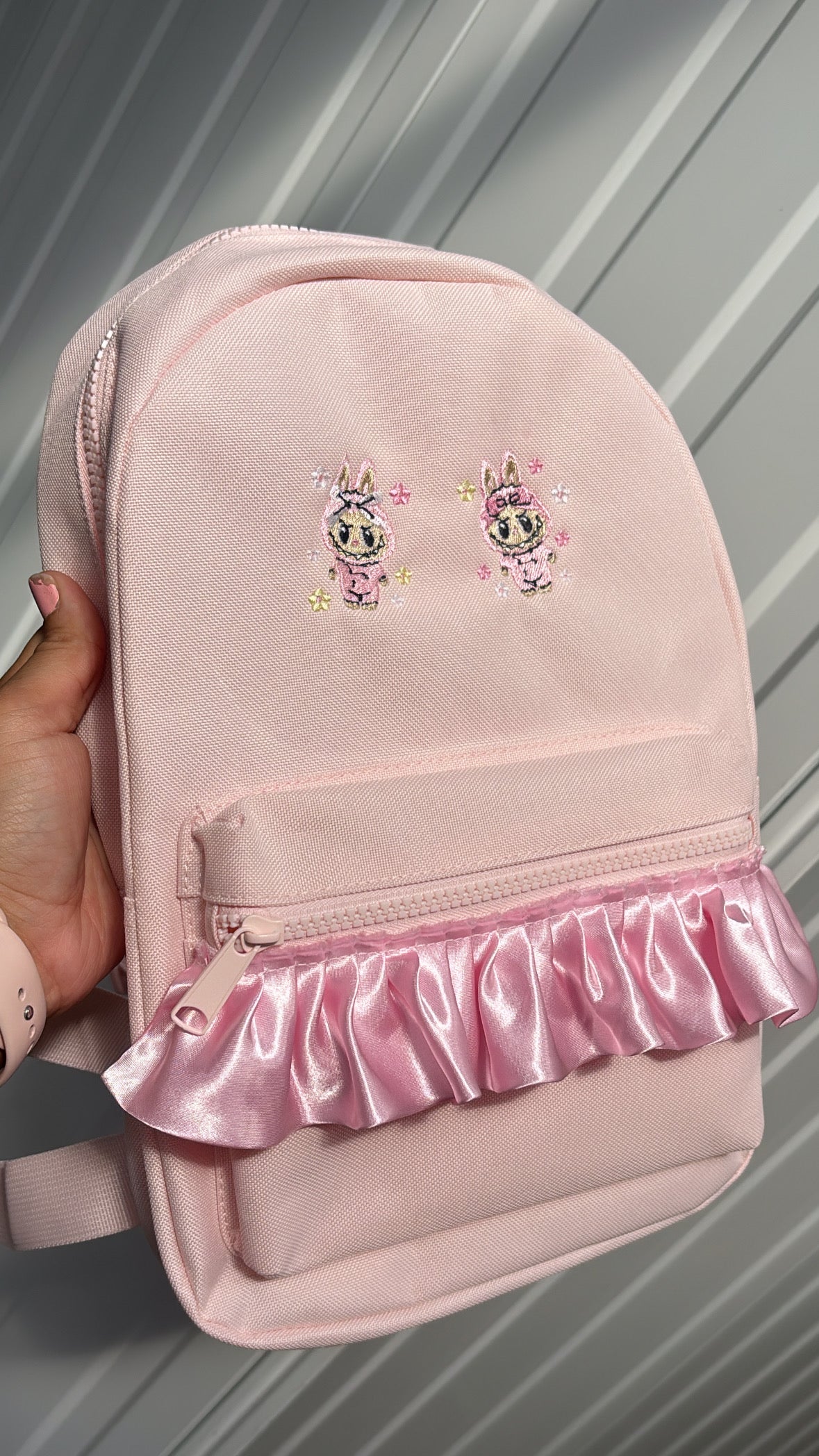 CREATE YOUR OWN PINK PERSONALISED CHARACTER BACKPACK BAG 2-4 WEEKS