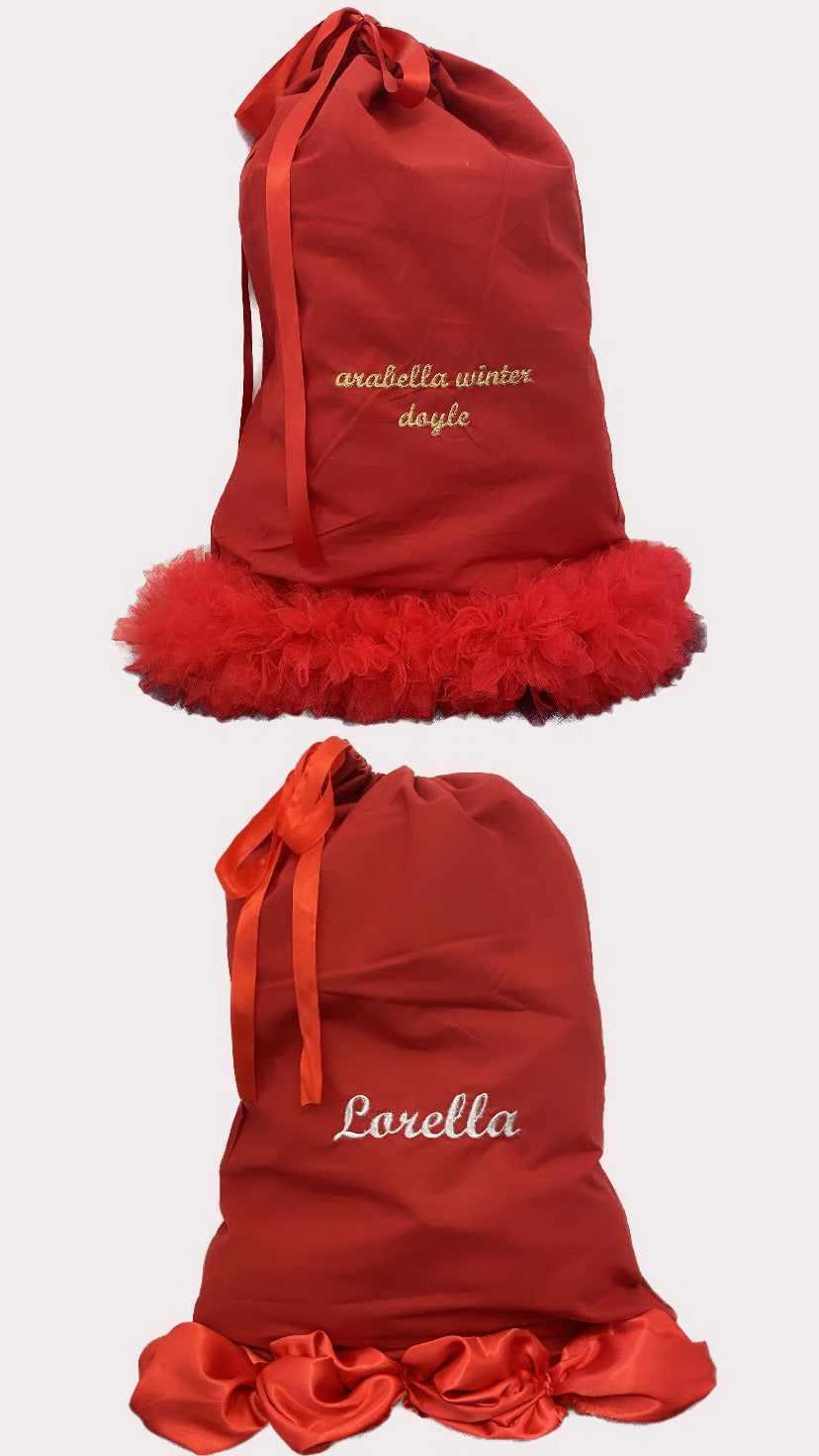 RED PERSONALISED CHRISTMAS SACK 4-6 WEEK