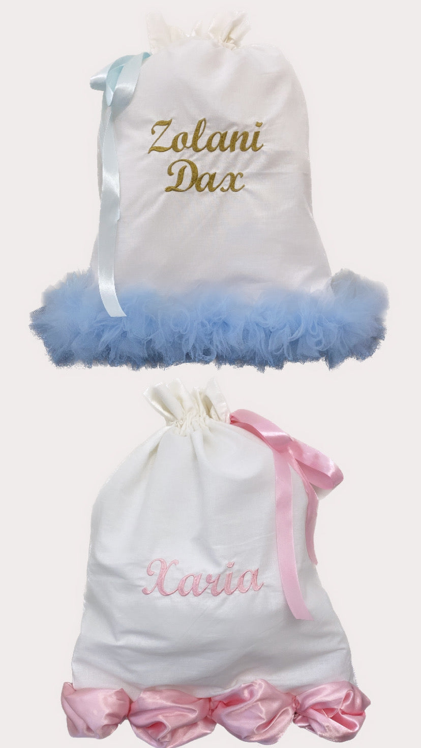 WHITE PERSONALISED CHRISTMAS SACK