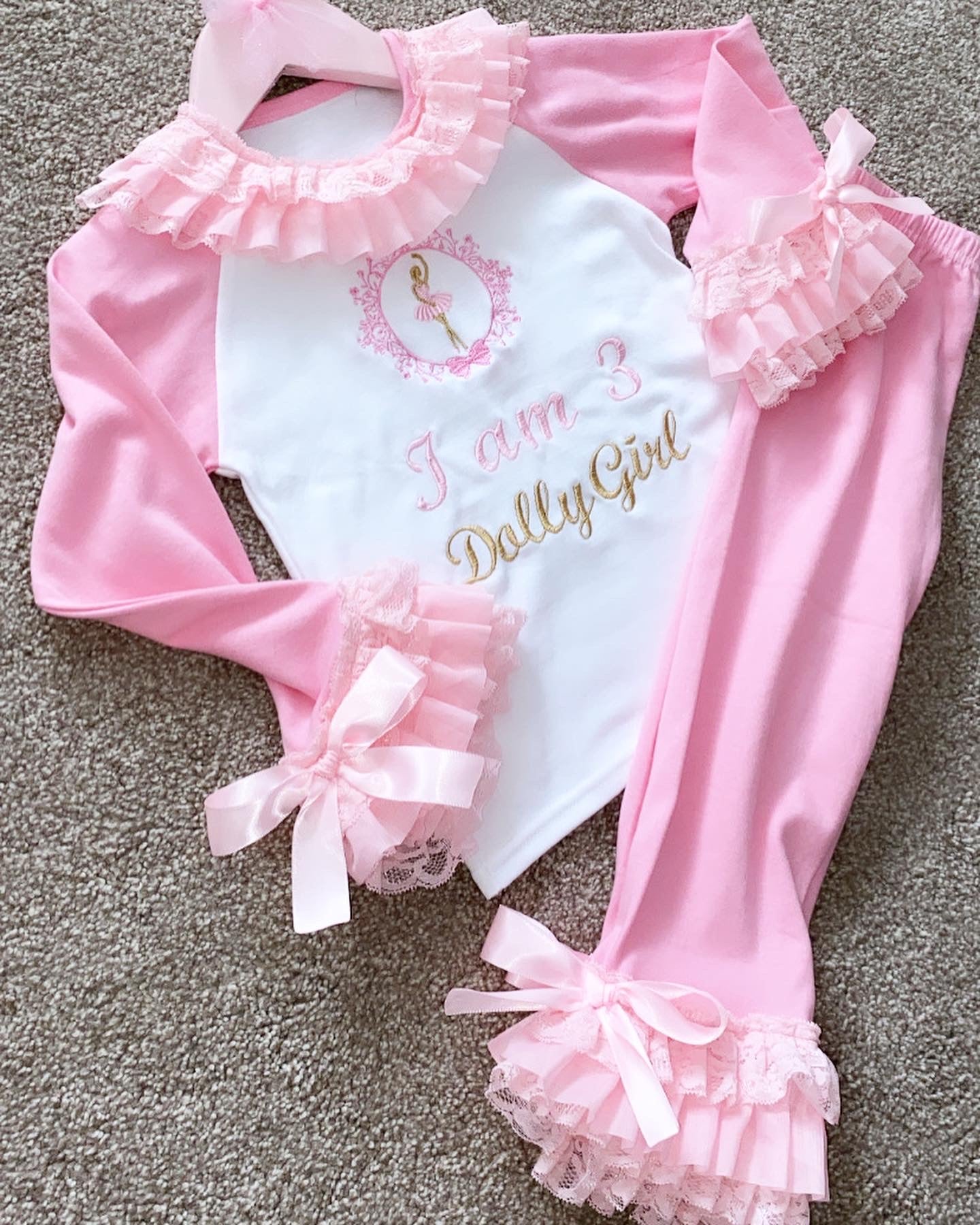 PINK BALLERINA PERSONALISED PYJAMAS 1-4 WEEKS