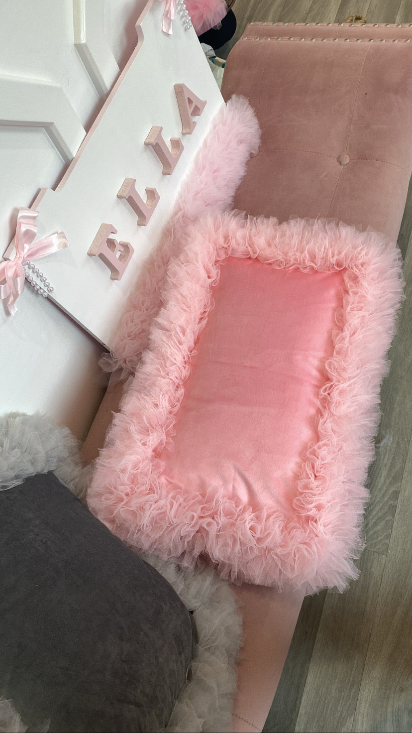 Rectangle Velvet Tutu Cushion 2-4 WEEKS