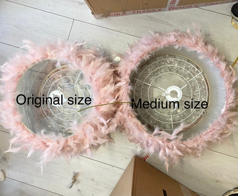 MEDIUM FEATHER CHANDELIER 2-4 WEEKS