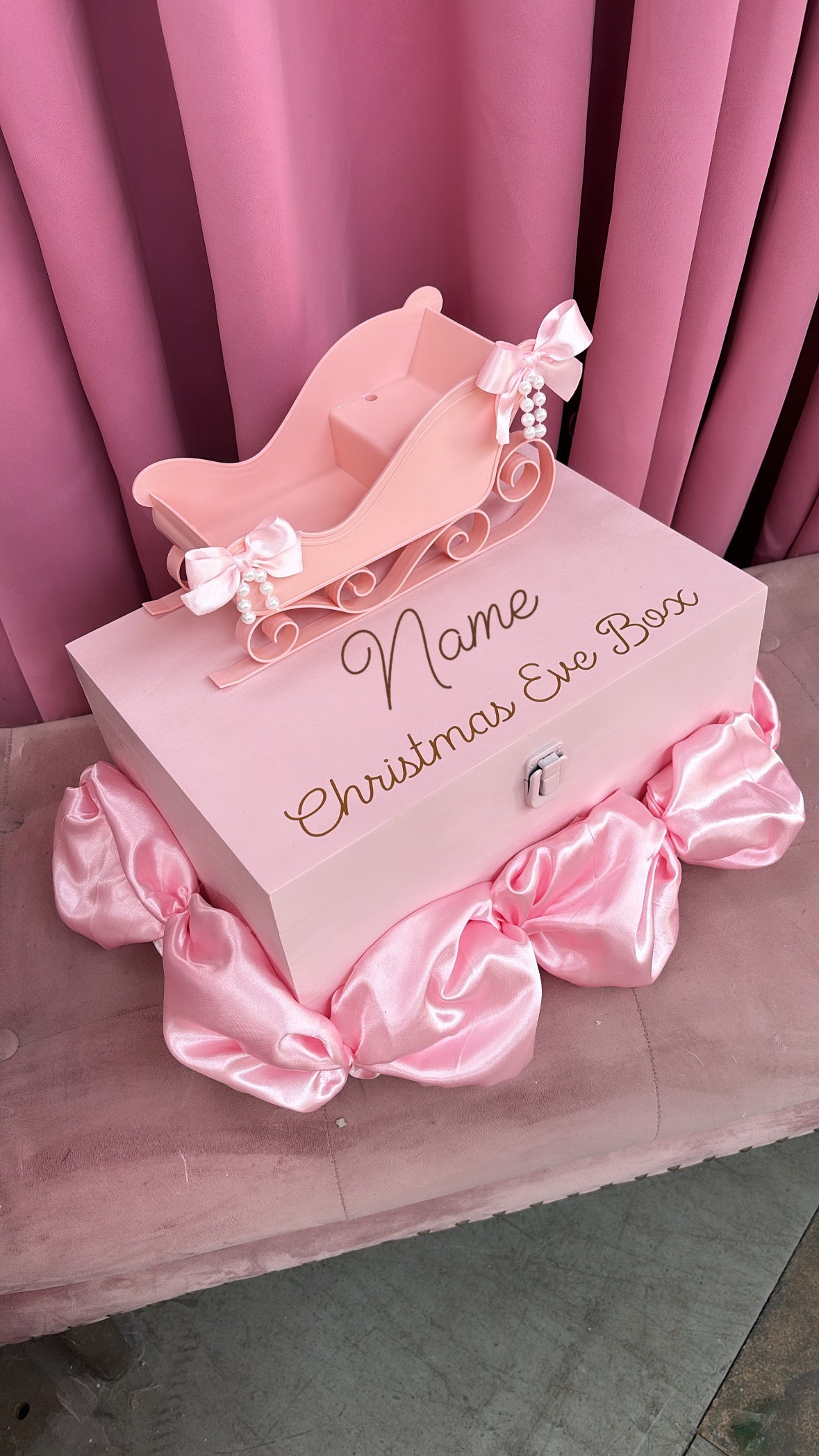 PINK SLEIGH PERSONALISED CHRISTMAS EVE BOX (DISPACTHED BY DECEMBER 13TH)