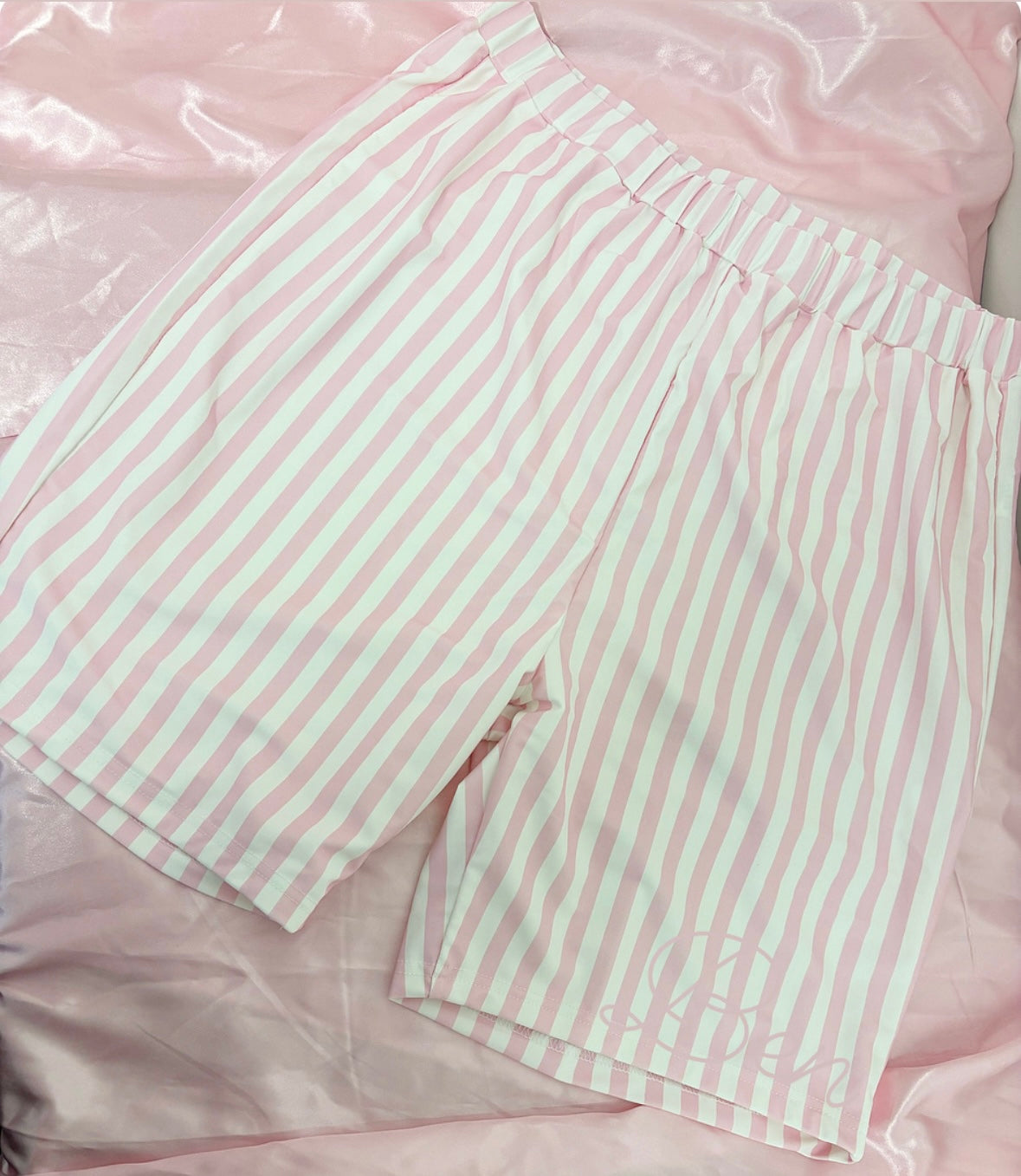 BOYS/MENS PERSONALISED PINK STRIPED SWIMMING SHORTS 2-4 WEEKS