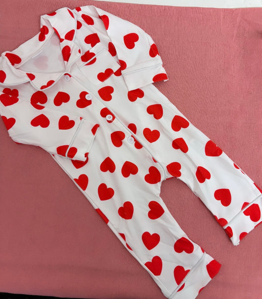 Personalised Valentines Heart Baby Grow Dispatched 9/02/23