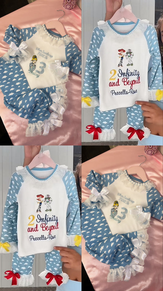 DESIGN YOUR OWN BLUE CLOUD CHARACTER PERSONALISED PYJAMAS 2-4 WEEKS