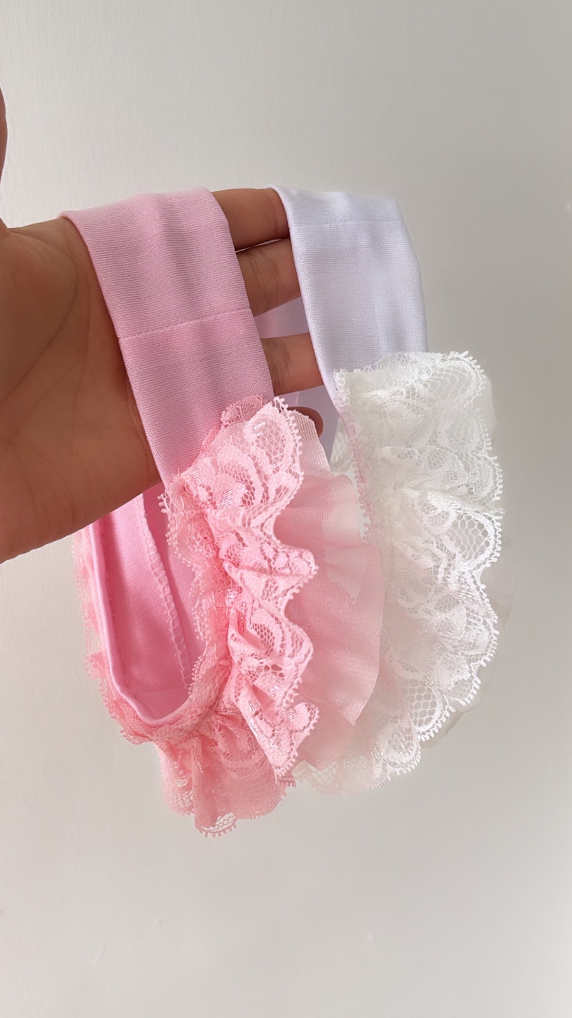 BABY & GIRLS SOFT FRILLY THICK COTTON HEADBAND 2-4 WEEKS