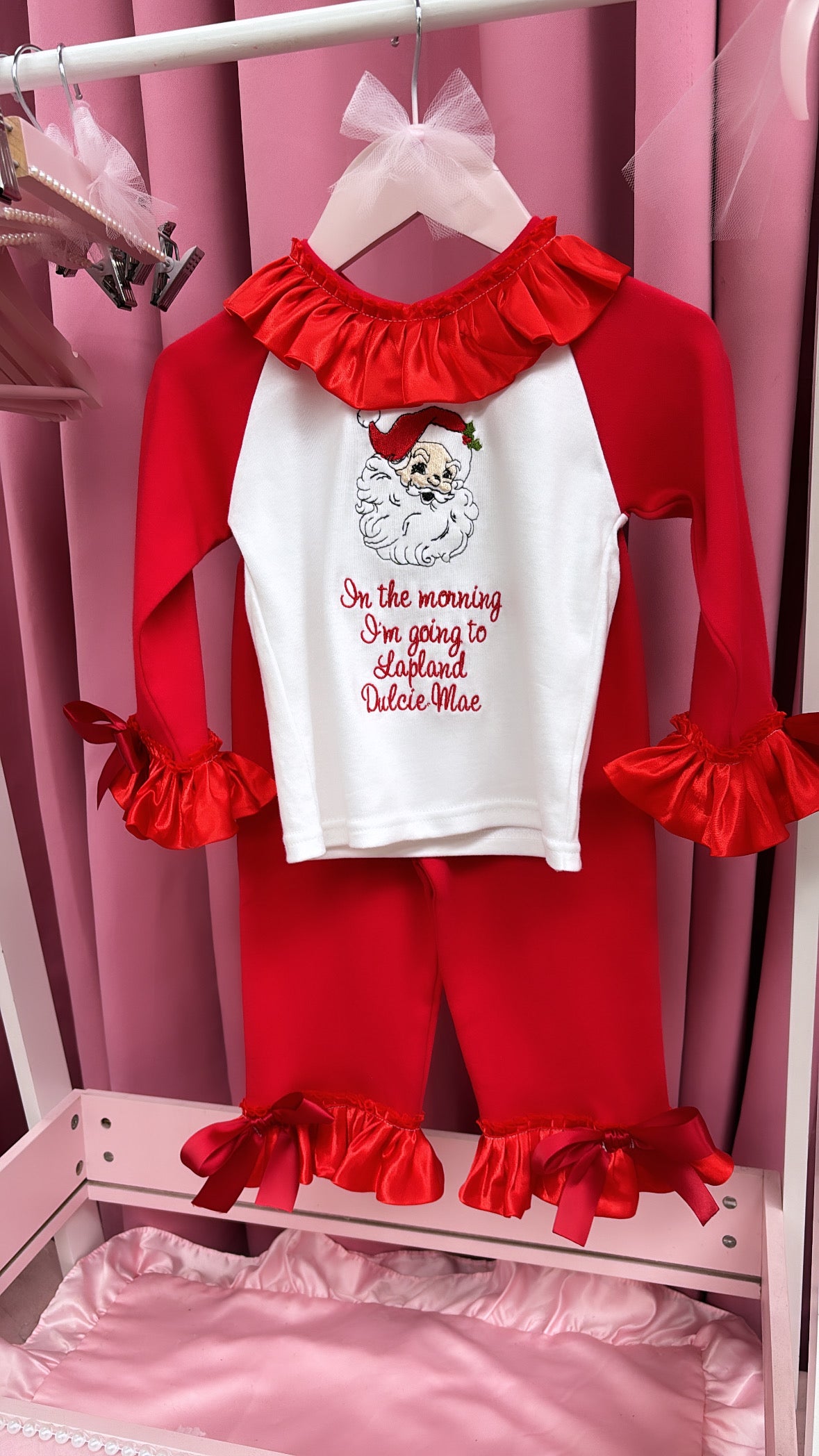 RED SANTA FATHER CHRISTMAS PERSONALISED PYJAMAS (DISPACTHED BY DECEMBER 13TH)