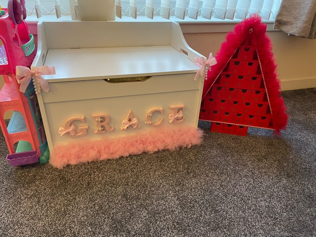 Personalised toy box sale girl