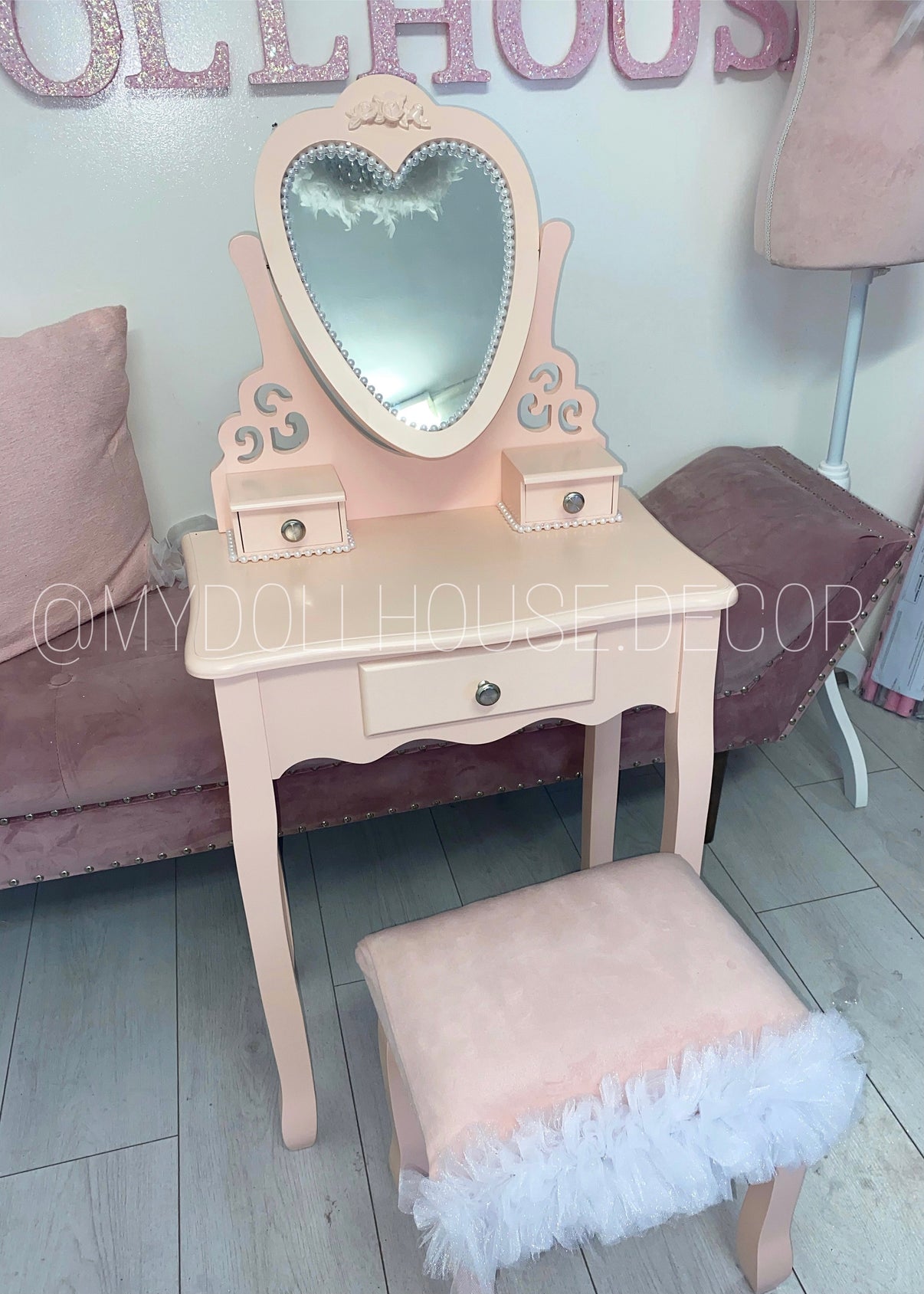 CHILDREN'S DRESSING TABLE & STOOL 24 WEEKS MYDOLLHOUSE