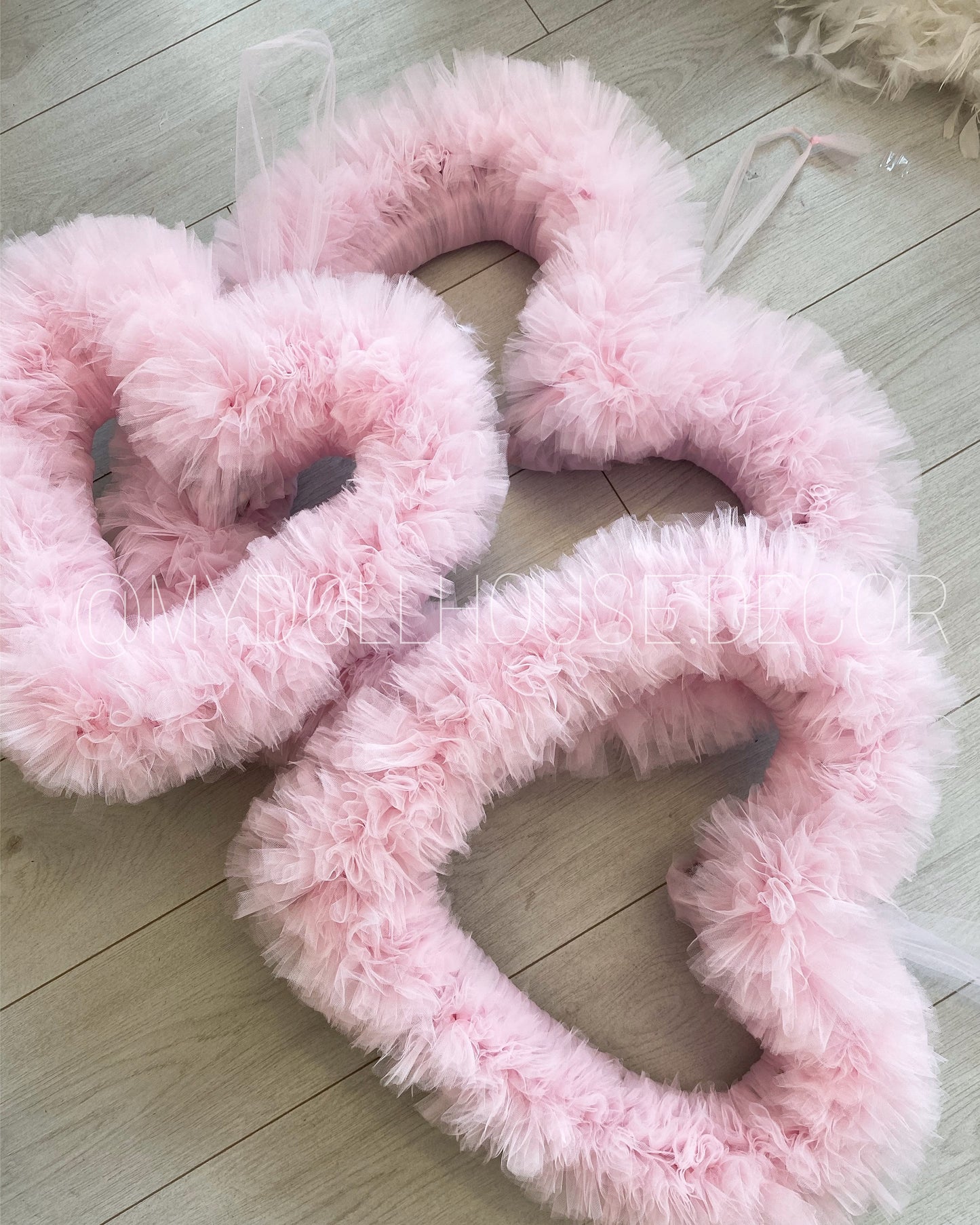 Pink Tutu Heart Wreath PRE ORDER 2-4 WEEKS