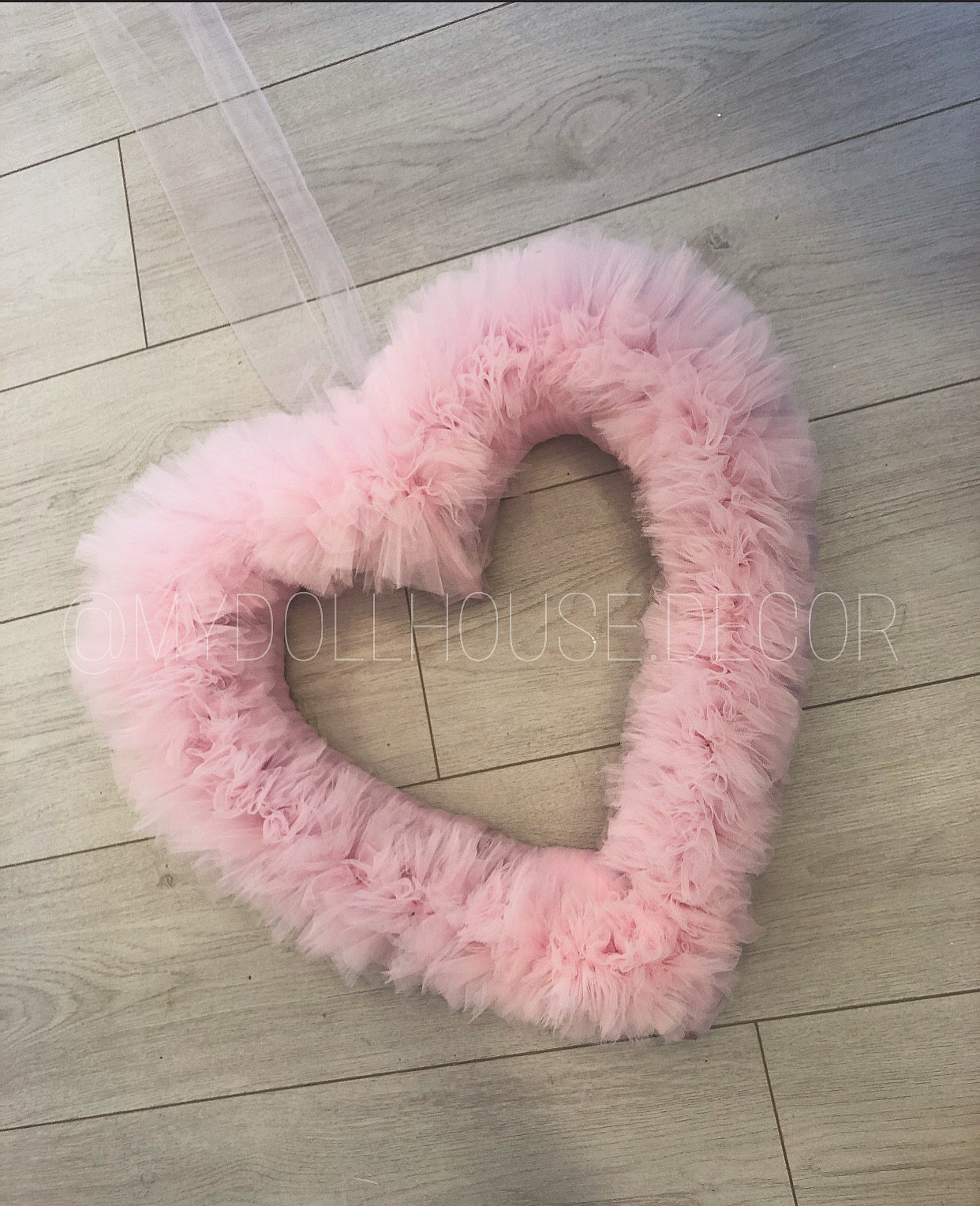 Pink Tutu Heart Wreath PRE ORDER 2-4 WEEKS