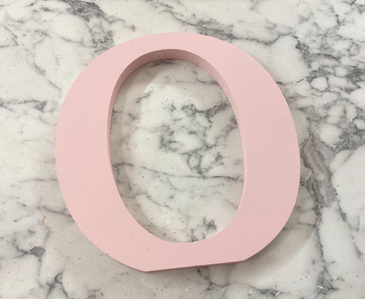 FREE STANDING LETTER O 25CM PINK - READY TO SHIP