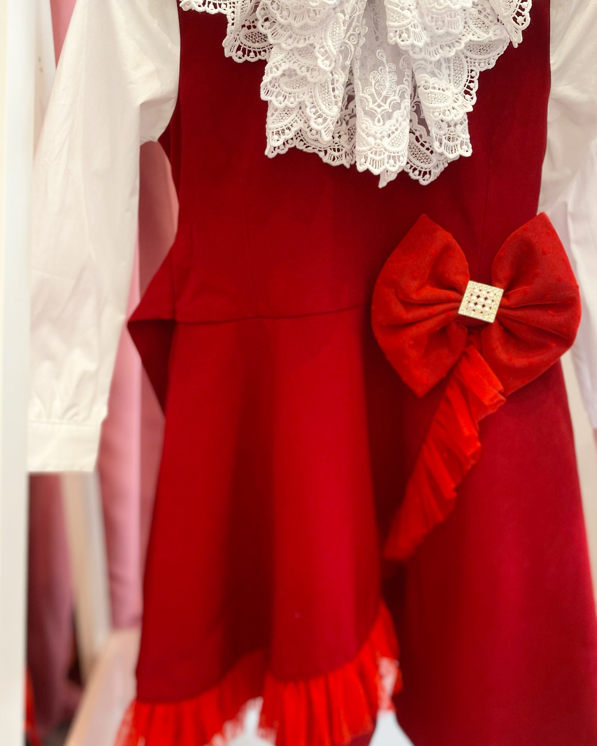 DIANA RED & WHITE LACE COLLAR DRESS (10-20 WORKING DAYS) MYDOLLHOUSE DIANA RED & WHITE LACE COLLAR DRESS (10-20 WORKING DAYS) MYDOLLHOUSE