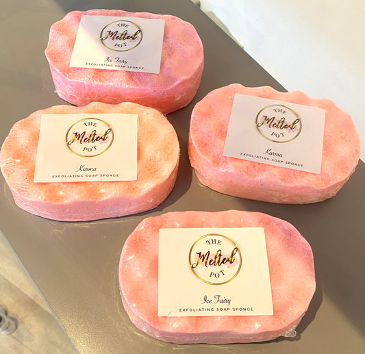 THE MELTED POT - EXFOLIATING SOAP SPONGE - READY TO SHIP