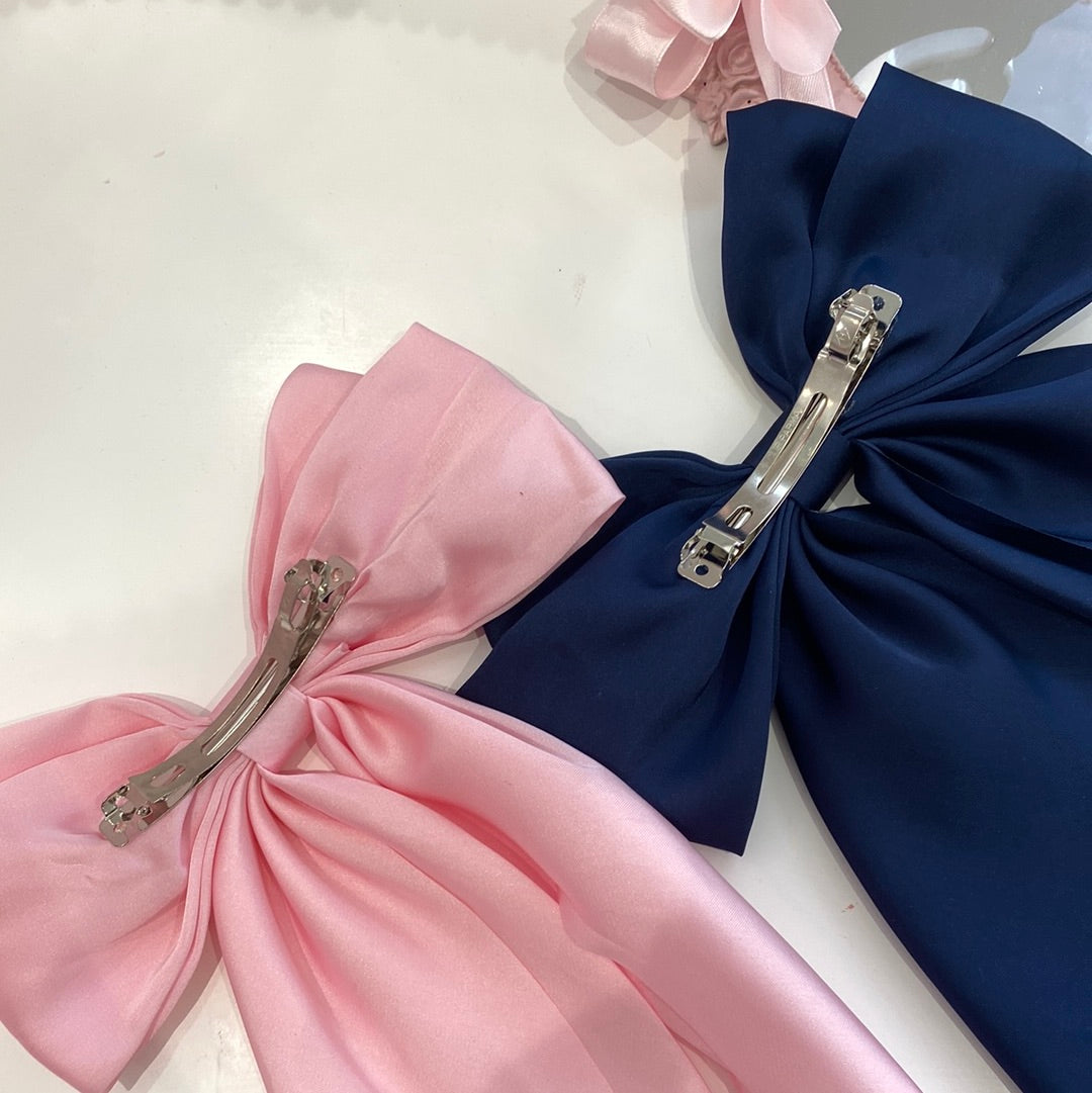 PERSONALISED SILK LONG TAIL HAIR BOWS 1-2 WEEKS